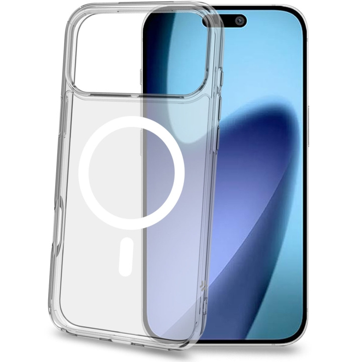 Celly Gelskinmag TPU Cover MagSafe-kompatibelt iPhone 17 Pro Max Transparent ryhmässä ÄLYPUHELIMET JA TABLETIT / Puhelimen suojakotelo / Apple / iPhone 17 @ TP E-commerce Nordic AB (D25059)