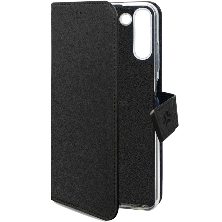 Celly Wally Wallet Case Galaxy A17 5G/4G Svart ryhmässä ÄLYPUHELIMET JA TABLETIT / Puhelimen suojakotelo / Samsung @ TP E-commerce Nordic AB (D25069)