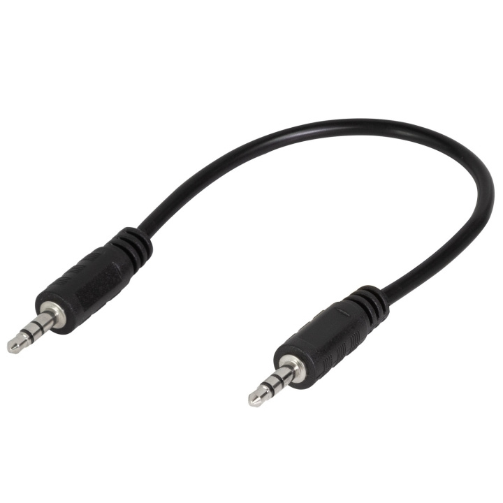LogiLink Audiokabel 3,5mm-hane - 3,5mm-hane Stereo 0,2m Svart ryhmässä KODINELEKTRONIIKKA / Kaapelit & Sovittimet / RCA / Kaapelit @ TP E-commerce Nordic AB (D25086)