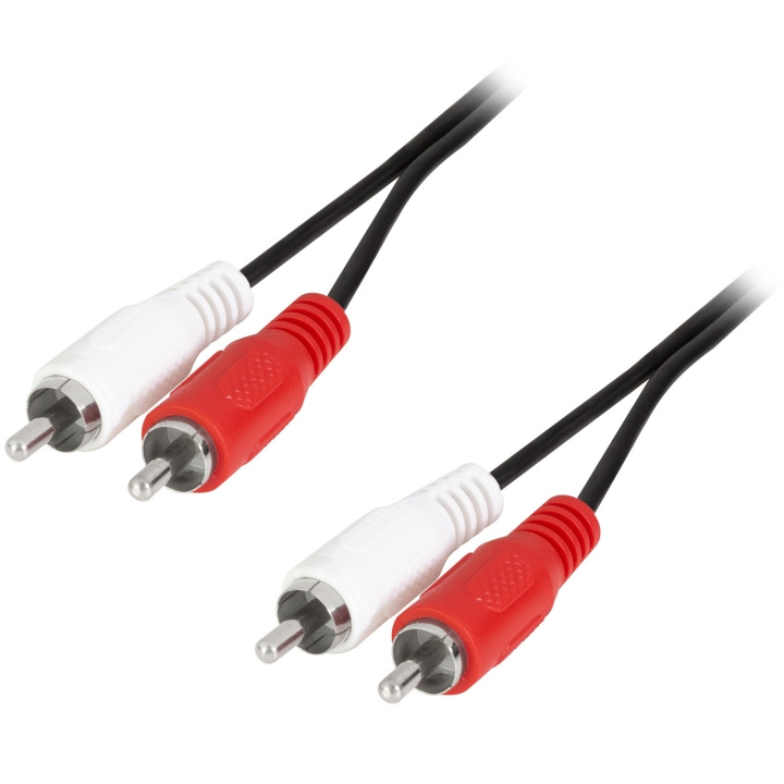 LogiLink Audiokabel 2 x RCA-hane - 2 x RCA-hane 2,5m Svart ryhmässä KODINELEKTRONIIKKA / Kaapelit & Sovittimet / RCA / Kaapelit @ TP E-commerce Nordic AB (D25088)