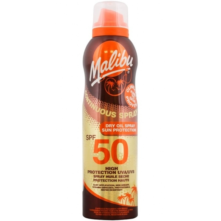 Malibu Sun High Protection Dry Oil Spray SPF50 175ml ryhmässä KAUNEUS JA TERVEYS / Ihonhoito / Rusketus / Aurinkosuoja @ TP E-commerce Nordic AB (D25163)