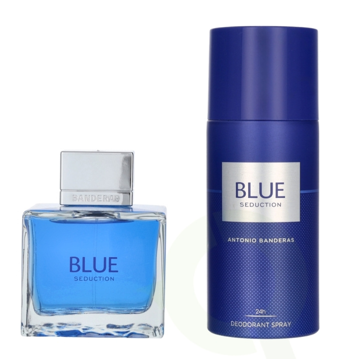 Antonio Banderas A. Banderas Blue Seduction Giftset 250 ml Edt Spray 100ml/Deo Spray 150ml ryhmässä KAUNEUS JA TERVEYS / Tuoksut & Parfyymit / Parfyymit / Hajuvesiboksit @ TP E-commerce Nordic AB (D25418)