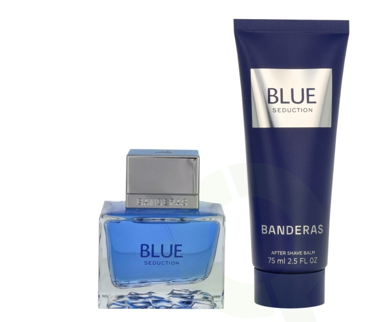 Antonio Banderas A. Banderas Blue Seduction Giftset 125 ml Edt Spray 50 ml/After Shave Balm 75 ml ryhmässä KAUNEUS JA TERVEYS / Tuoksut & Parfyymit / Parfyymit / Hajuvesiboksit @ TP E-commerce Nordic AB (D25421)
