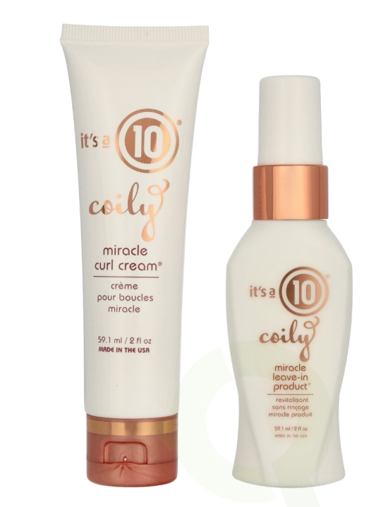 It\'s a 10 Coily Style Duo Set 118.2 ml Leave-in 59,1ml/Curl Cream 59,1ml ryhmässä KAUNEUS JA TERVEYS / Hiukset &Stailaus / Hiustenhoito / Hoitoainesuihke/Leave-in @ TP E-commerce Nordic AB (D25459)