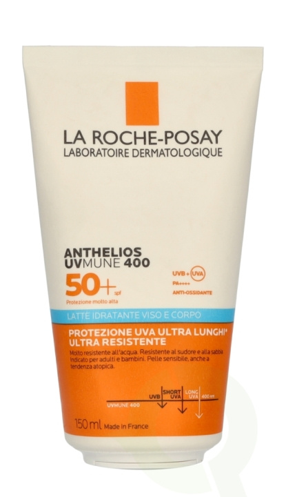 La Roche LRP Anthelios Uvmune 400 Body & Face Milk 150 ml ryhmässä KAUNEUS JA TERVEYS / Ihonhoito / Rusketus / Aurinkosuoja @ TP E-commerce Nordic AB (D25485)