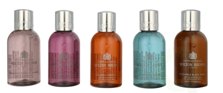 Molton Brown Travel Body Care Set 500 ml 5 x 100 ml ryhmässä KAUNEUS JA TERVEYS / Ihonhoito / Kehon hoito / Vartalovoide @ TP E-commerce Nordic AB (D25516)