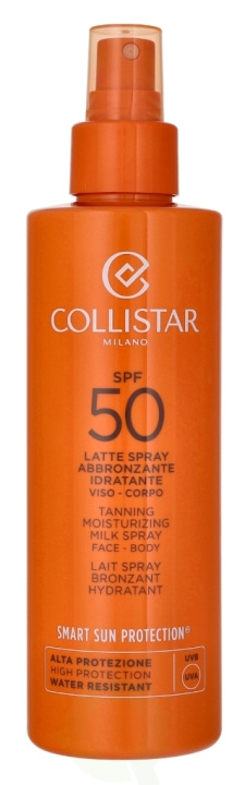 Collistar Tanning Moisturizing Milk Spray SPF50 200 ml ryhmässä KAUNEUS JA TERVEYS / Ihonhoito / Rusketus / Aurinkosuoja @ TP E-commerce Nordic AB (D25570)