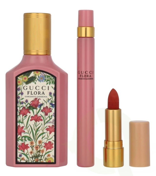 Gucci Flora Gorgeous Gardenia Giftset 60 ml Edp Spray 50ml/ Edp Spray 10ml ryhmässä KAUNEUS JA TERVEYS / Lahjapakkaukset / Naisten lahjapakkaukset @ TP E-commerce Nordic AB (D25869)