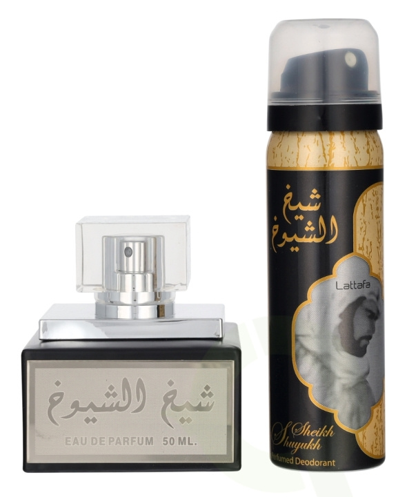 Lattafa Sheikh Al Shuyukh Giftset 100 ml Edp Spray 50ml/Deodorant Spray 50ml ryhmässä KAUNEUS JA TERVEYS / Tuoksut & Parfyymit / Parfyymit / Naisten Tuoksut @ TP E-commerce Nordic AB (D25899)