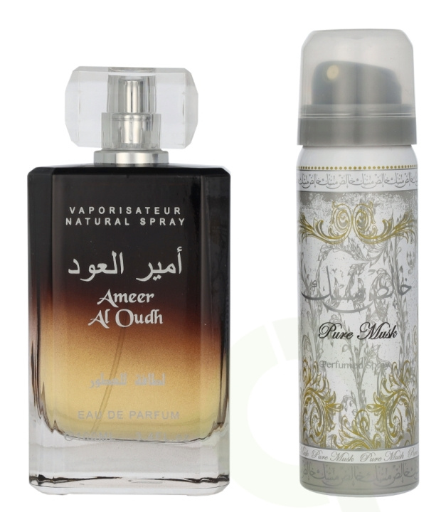 Lattafa Ameer Al Oudh Giftset 150 ml Edp Spray 100ml/Deo Spray 50ml ryhmässä KAUNEUS JA TERVEYS / Tuoksut & Parfyymit / Parfyymit / Unisex @ TP E-commerce Nordic AB (D25920)