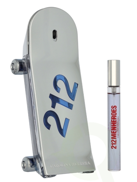 Carolina Herrera 212 Men Heroes Giftset 100 ml Edt Spray 90ml/Edt Spray 10ml ryhmässä KAUNEUS JA TERVEYS / Tuoksut & Parfyymit / Parfyymit / Hajuvesiboksit @ TP E-commerce Nordic AB (D25923)
