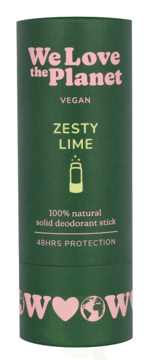We Love The Planet Vegan Deodorant Stick 40 g Zesty Lime ryhmässä KAUNEUS JA TERVEYS / Tuoksut & Parfyymit / Deodorantit @ TP E-commerce Nordic AB (D26077)