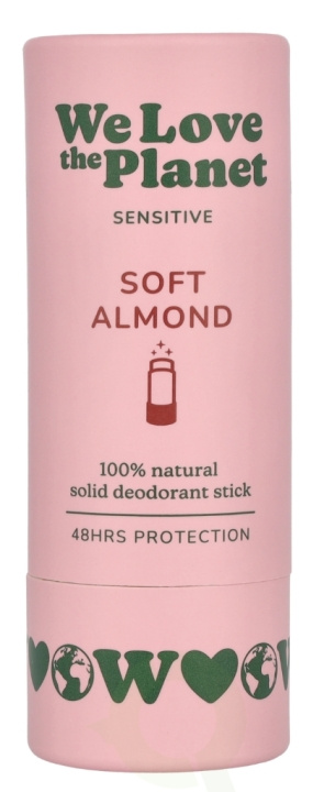 We Love The Planet Sensitive Deodorant Stick 40 g Soft Almond ryhmässä KAUNEUS JA TERVEYS / Tuoksut & Parfyymit / Deodorantit @ TP E-commerce Nordic AB (D26116)