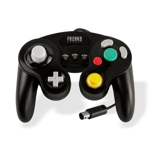 Trade Invaders Wii/GC Black Controller with Turbo and Slow Motion ryhmässä KODINELEKTRONIIKKA / Pelikonsolit & Tarvikkeet / Nintendo Wii @ TP E-commerce Nordic AB (D26833)