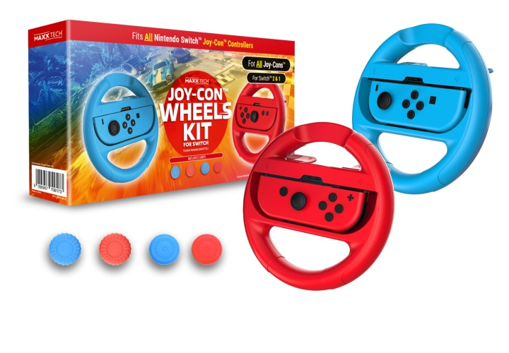 Maxx Tech Joy-Con Wheels & Grip Kit Nintendo Switchille 2/1 ryhmässä KODINELEKTRONIIKKA / Pelikonsolit & Tarvikkeet / Nintendo Switch 2 / Tarvikkeet @ TP E-commerce Nordic AB (D26856)