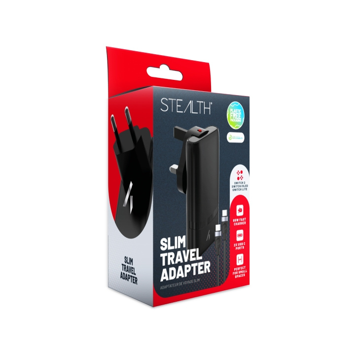 Stealth Ohut matkasovitin - Switch, OLED, Lite, Switch 2 ryhmässä KODINELEKTRONIIKKA / Pelikonsolit & Tarvikkeet / Nintendo Switch 2 / Tarvikkeet @ TP E-commerce Nordic AB (D26873)