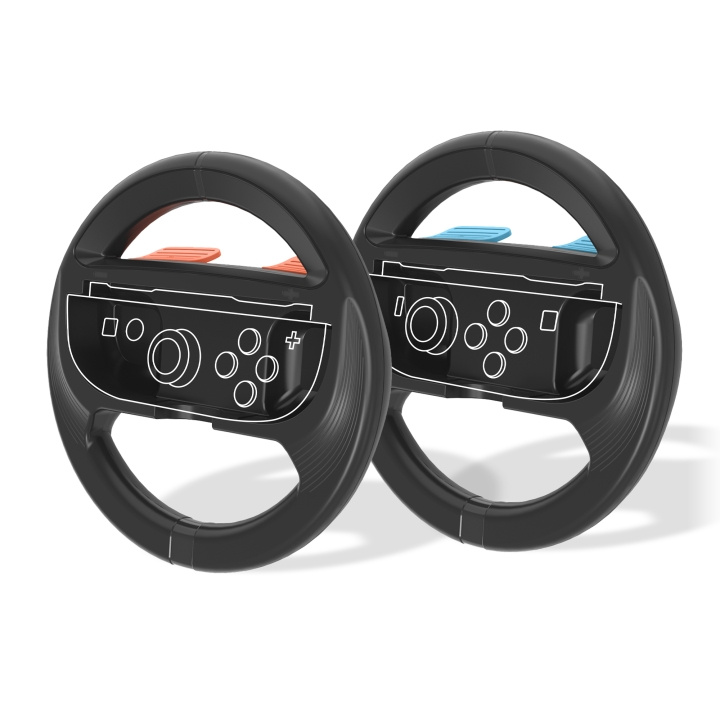 Trade Invaders Pyörät Switch 2 Joy-con x2:lle - Musta ryhmässä KODINELEKTRONIIKKA / Pelikonsolit & Tarvikkeet / Nintendo Switch 2 / Tarvikkeet @ TP E-commerce Nordic AB (D27007)
