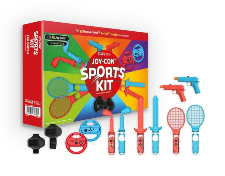 Maxx Tech Joy-Con Sports Kit Nintendo Switchille 2/1 ryhmässä KODINELEKTRONIIKKA / Pelikonsolit & Tarvikkeet / Nintendo Switch 2 / Tarvikkeet @ TP E-commerce Nordic AB (D27509)