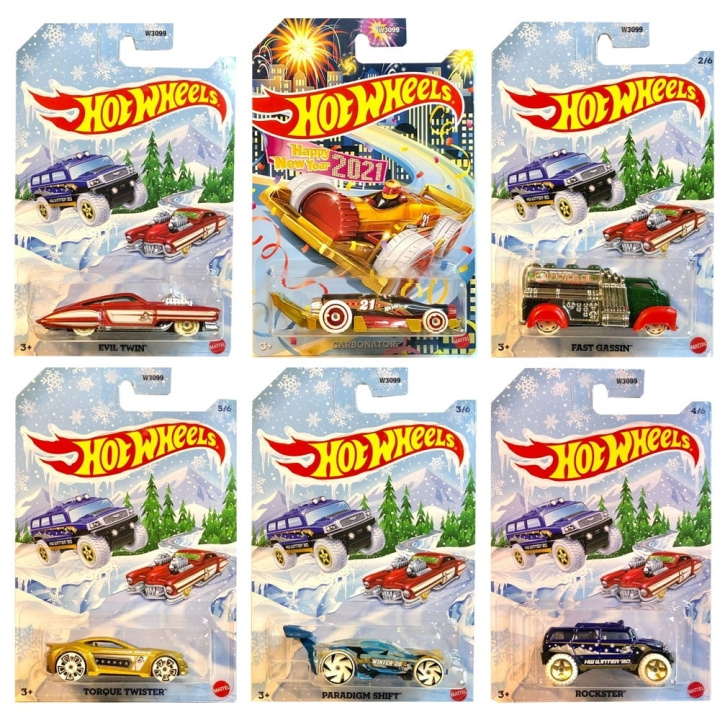 Hot Wheels Talvisarjan kokoelma (W3099) ryhmässä LELUT, TUOTTEET LAPSILLE JA VAUVOILLE / Leikkikalut, Askartelu &Pelit / Leikkiautot @ TP E-commerce Nordic AB (D27526)