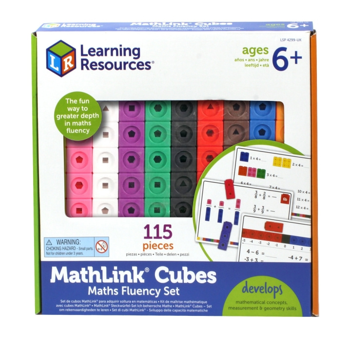 Learning Resources MathLink® kuutiot - matematiikan sujuvuussarja (LSP4299-SCA) ryhmässä LELUT, TUOTTEET LAPSILLE JA VAUVOILLE / Leikkikalut, Askartelu &Pelit / Rakennuslelut / Rakennuspalikat @ TP E-commerce Nordic AB (D27527)