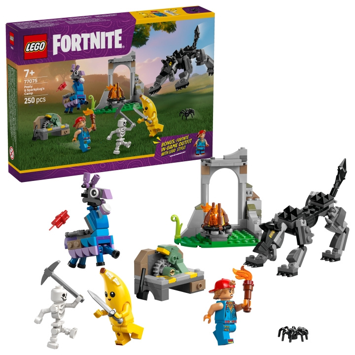 LEGO Fortnite - Peely & Sparkplugin leiri (77075) ryhmässä LELUT, TUOTTEET LAPSILLE JA VAUVOILLE / Leikkikalut, Askartelu &Pelit / Rakennuslelut / Lego @ TP E-commerce Nordic AB (D27565)