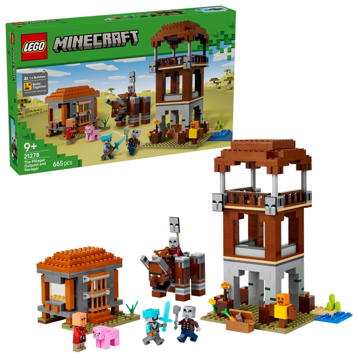 LEGO Minecraft - Pillagerin etuvartioasema ja Ravager (21278) ryhmässä LELUT, TUOTTEET LAPSILLE JA VAUVOILLE / Leikkikalut, Askartelu &Pelit / Rakennuslelut / Lego @ TP E-commerce Nordic AB (D27592)