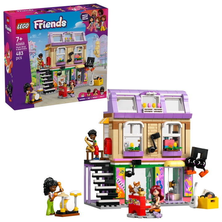 LEGO LEGO Ystävät - Musiikkikauppa ja asunto (42653) ryhmässä LELUT, TUOTTEET LAPSILLE JA VAUVOILLE / Leikkikalut, Askartelu &Pelit / Rakennuslelut / Lego @ TP E-commerce Nordic AB (D27597)