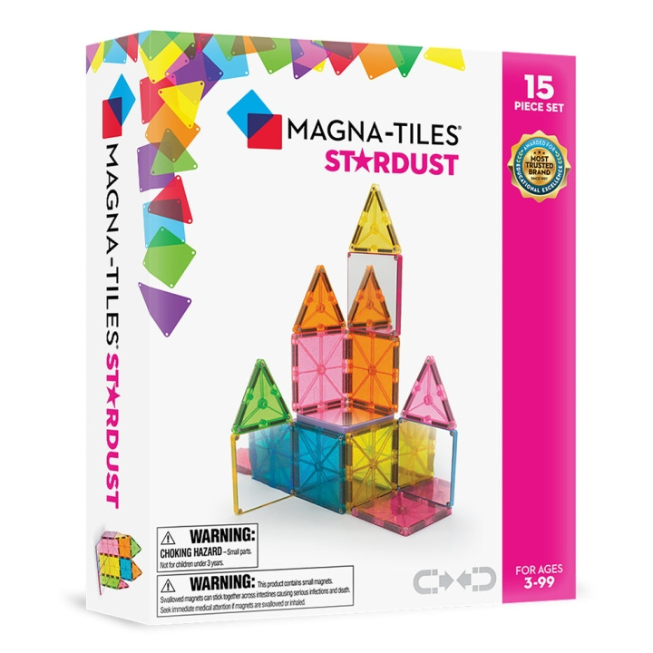 Magna Tiles MAGNA-TILES - Stardust 15 palan setti (90210) ryhmässä LELUT, TUOTTEET LAPSILLE JA VAUVOILLE / Leikkikalut, Askartelu &Pelit / Rakennuslelut / Rakennuspalikat @ TP E-commerce Nordic AB (D27633)