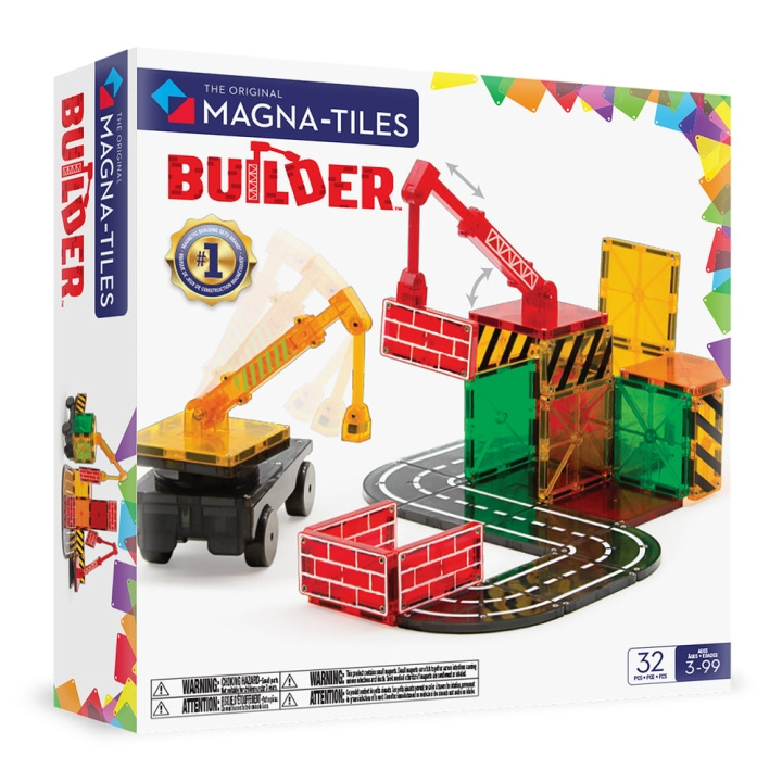Magna Tiles MAGNA-TILES - Rakentaja 32 palan setti (90226) ryhmässä LELUT, TUOTTEET LAPSILLE JA VAUVOILLE / Leikkikalut, Askartelu &Pelit / Rakennuslelut / Rakennuspalikat @ TP E-commerce Nordic AB (D27638)