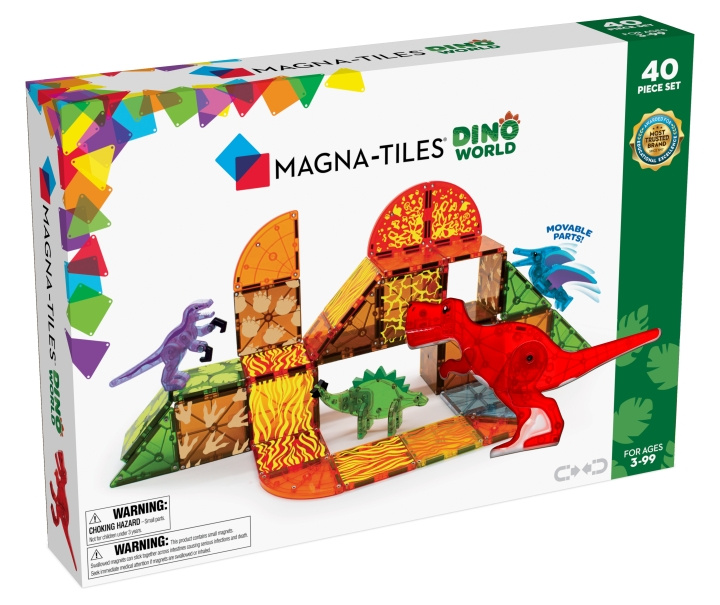 Magna Tiles Magna-Tiles - Dino World 40 kpl setti (90232) ryhmässä LELUT, TUOTTEET LAPSILLE JA VAUVOILLE / Leikkikalut, Askartelu &Pelit / Rakennuslelut / Rakennuspalikat @ TP E-commerce Nordic AB (D27639)