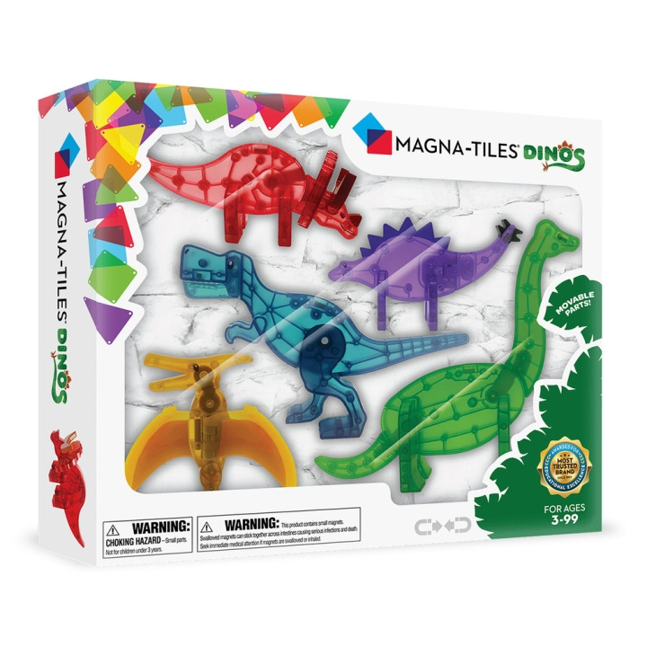 Magna Tiles MAGNA-TILES - DDinos 5-osainen setti (90229) ryhmässä LELUT, TUOTTEET LAPSILLE JA VAUVOILLE / Leikkikalut, Askartelu &Pelit / Rakennuslelut / Rakennuspalikat @ TP E-commerce Nordic AB (D27640)