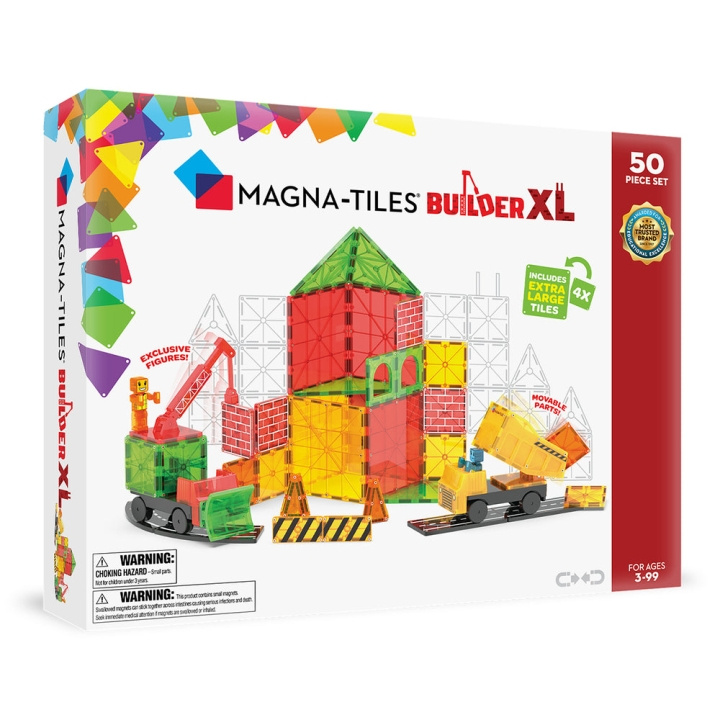 Magna Tiles MAGNA-TILES - Builder XL 50 kpl (90289) ryhmässä LELUT, TUOTTEET LAPSILLE JA VAUVOILLE / Leikkikalut, Askartelu &Pelit / Rakennuslelut / Rakennuspalikat @ TP E-commerce Nordic AB (D27644)