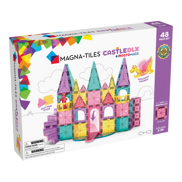 Magna Tiles MAGNA-TILES - Linna Deluxe 48 palan setti (90291) ryhmässä LELUT, TUOTTEET LAPSILLE JA VAUVOILLE / Leikkikalut, Askartelu &Pelit / Rakennuslelut / Rakennuspalikat @ TP E-commerce Nordic AB (D27645)