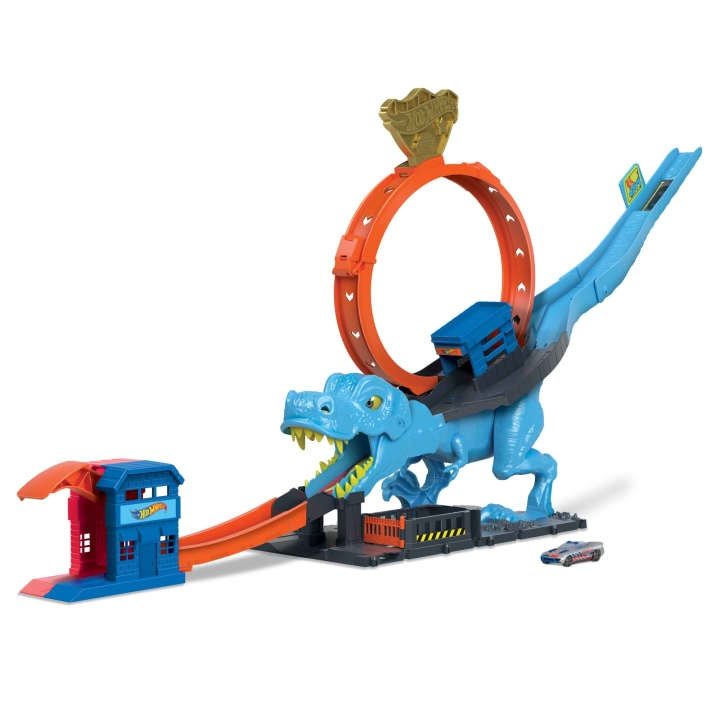Hot Wheels Kaupunki T-Rex Loop ja Stunt leikkisetti (HKX42) ryhmässä LELUT, TUOTTEET LAPSILLE JA VAUVOILLE / Leikkikalut, Askartelu &Pelit / Leikkiautot @ TP E-commerce Nordic AB (D27699)