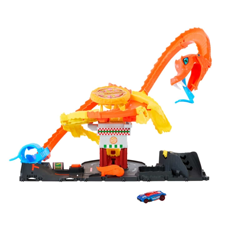 Hot Wheels City Cobra Slam Pizza Attack (HTN81) ryhmässä LELUT, TUOTTEET LAPSILLE JA VAUVOILLE / Leikkikalut, Askartelu &Pelit / Lelusarja @ TP E-commerce Nordic AB (D27734)