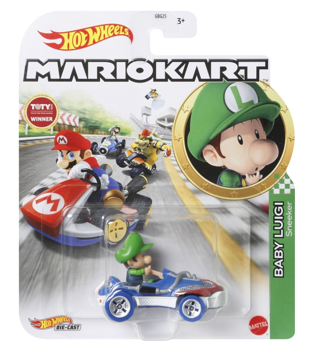 Hot Wheels Super Mario Bros - Baby Luigi Sneaker (HDB28) ryhmässä LELUT, TUOTTEET LAPSILLE JA VAUVOILLE / Leikkikalut, Askartelu &Pelit / Leikkiautot @ TP E-commerce Nordic AB (D27750)