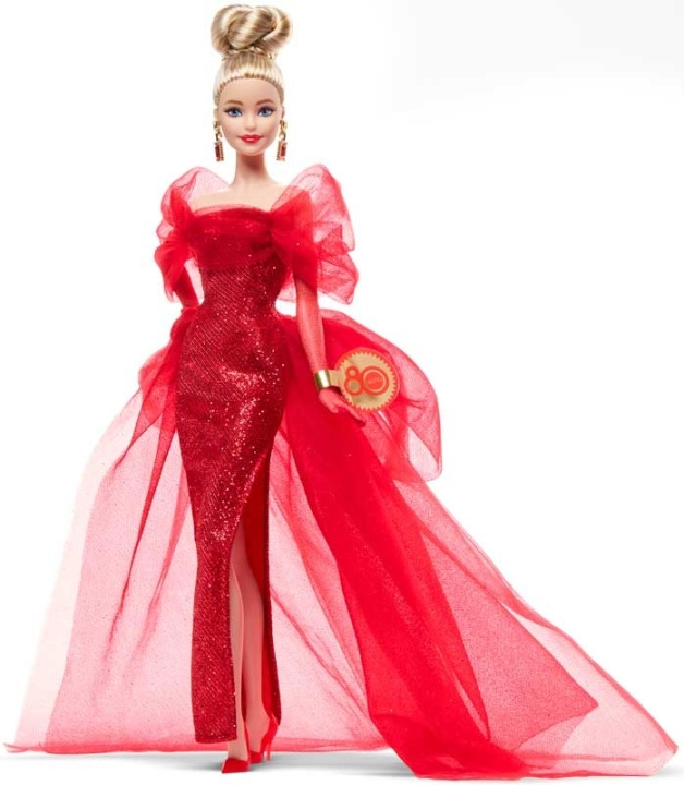 Barbie Mattelin 80-vuotisjuhlanukke (JBJ17) ryhmässä LELUT, TUOTTEET LAPSILLE JA VAUVOILLE / Leikkikalut, Askartelu &Pelit / Nuket & Tarvikkeet @ TP E-commerce Nordic AB (D27781)