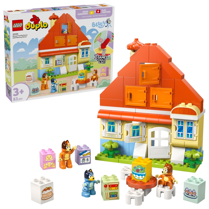 LEGO DUPLO Bluey - Blueyn perhetalo ja muistipeli (10459) ryhmässä LELUT, TUOTTEET LAPSILLE JA VAUVOILLE / Leikkikalut, Askartelu &Pelit / Rakennuslelut / Lego @ TP E-commerce Nordic AB (D27798)