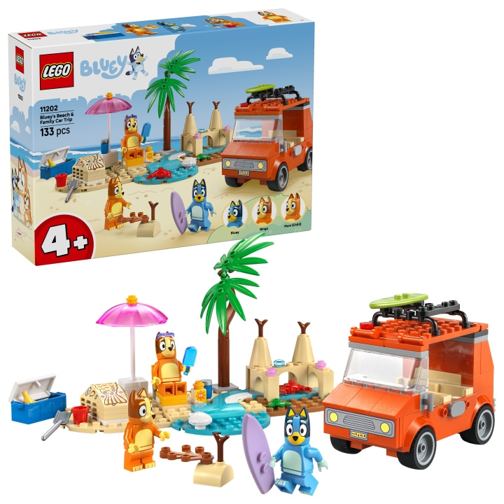 LEGO Bluey - Bluey\'s Beach & Family Car Trip (11202) ryhmässä LELUT, TUOTTEET LAPSILLE JA VAUVOILLE / Leikkikalut, Askartelu &Pelit / Rakennuslelut / Lego @ TP E-commerce Nordic AB (D27800)