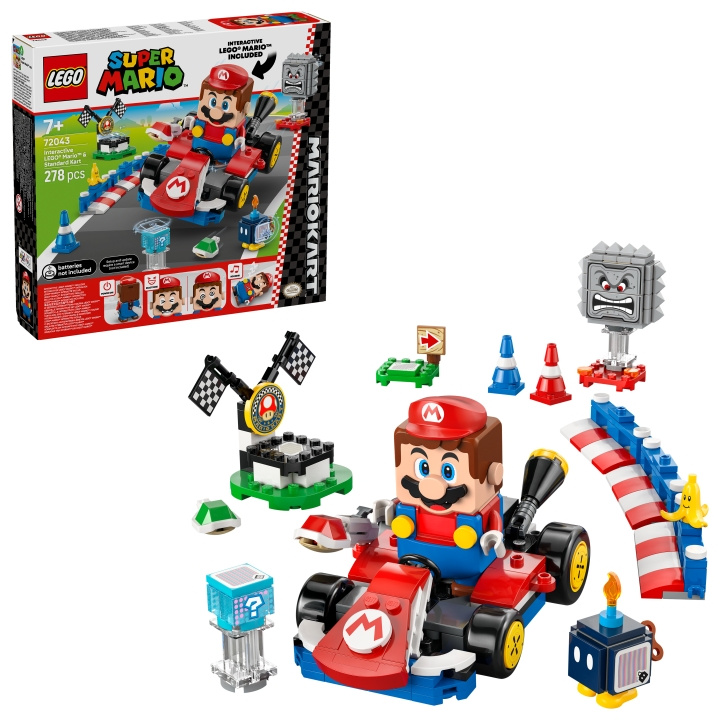 LEGO Super Mario - Mario Kart™: Mario™ & Standard Kart (72043): Interaktiivinen LEGO® Mario™ & Standard Kart (72043) ryhmässä LELUT, TUOTTEET LAPSILLE JA VAUVOILLE / Leikkikalut, Askartelu &Pelit / Rakennuslelut / Lego @ TP E-commerce Nordic AB (D27805)