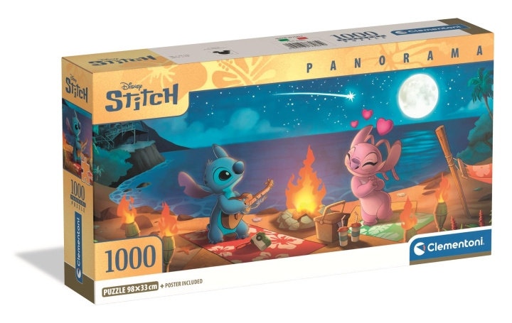 Clementoni Puzzle Panorama HQC Disney Stitch, 1000 kpl (I-37061) ryhmässä LELUT, TUOTTEET LAPSILLE JA VAUVOILLE / Leikkikalut, Askartelu &Pelit / Lasten palapeli @ TP E-commerce Nordic AB (D27833)