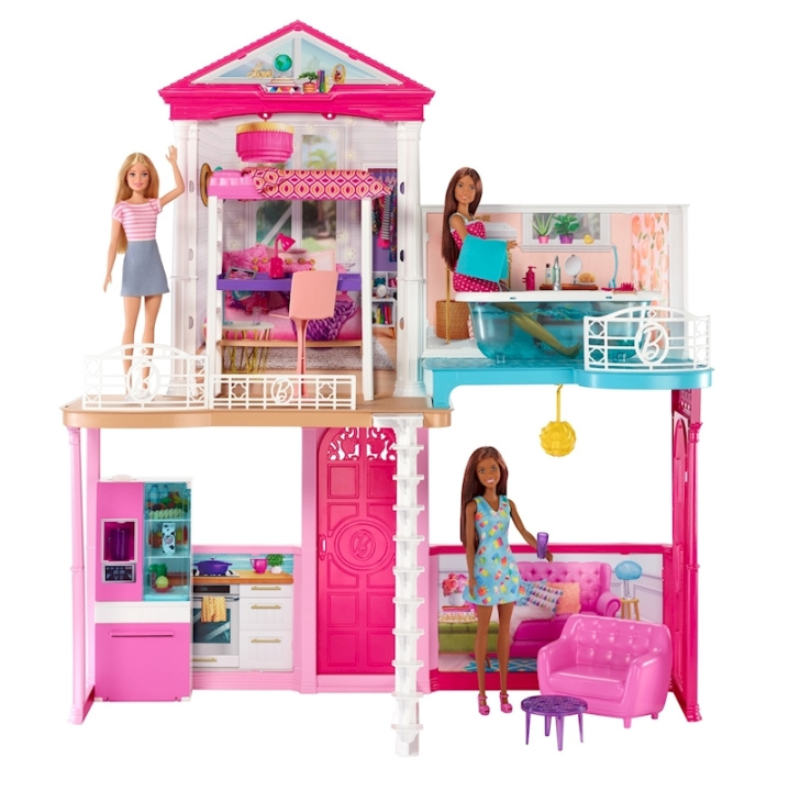 Barbie Talo huonekaluineen ja tarvikkeineen (GLH56) ryhmässä LELUT, TUOTTEET LAPSILLE JA VAUVOILLE / Leikkikalut, Askartelu &Pelit / Nuket & Tarvikkeet @ TP E-commerce Nordic AB (D27866)
