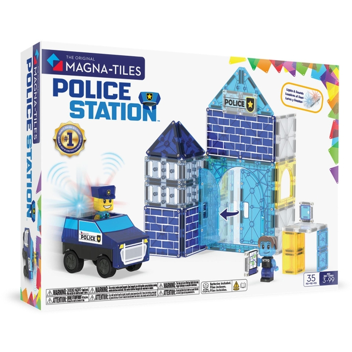 Magna Tiles MAGNA-TILES - Poliisiasema 36 kpl (90352) ryhmässä LELUT, TUOTTEET LAPSILLE JA VAUVOILLE / Leikkikalut, Askartelu &Pelit / Rakennuslelut / Rakennuspalikat @ TP E-commerce Nordic AB (D27887)