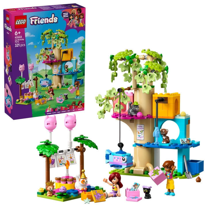 LEGO LEGO Ystävät - Kissan syntymäpäiväjuhlat ja puumajoitus (42666) ryhmässä LELUT, TUOTTEET LAPSILLE JA VAUVOILLE / Leikkikalut, Askartelu &Pelit / Rakennuslelut / Lego @ TP E-commerce Nordic AB (D27904)