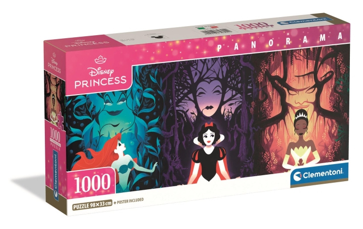 Clementoni Puzzle Panorama HQC Princess, 1000 kpl (I-39894) ryhmässä LELUT, TUOTTEET LAPSILLE JA VAUVOILLE / Leikkikalut, Askartelu &Pelit / Lasten palapeli @ TP E-commerce Nordic AB (D27928)