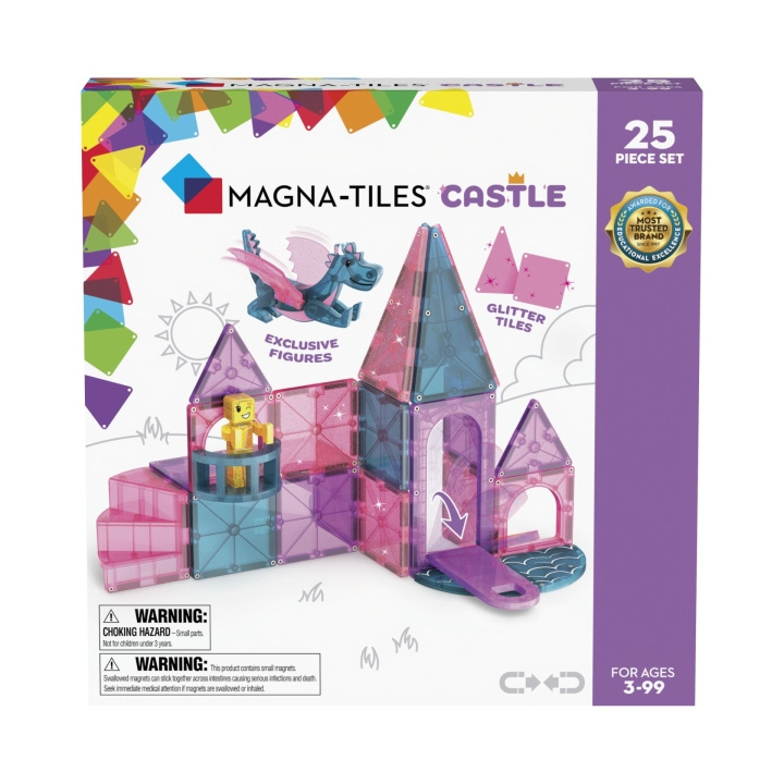 Magna Tiles Magna-laatat - linna 25 kpl (90290) ryhmässä LELUT, TUOTTEET LAPSILLE JA VAUVOILLE / Leikkikalut, Askartelu &Pelit / Rakennuslelut / Rakennuspalikat @ TP E-commerce Nordic AB (D27941)