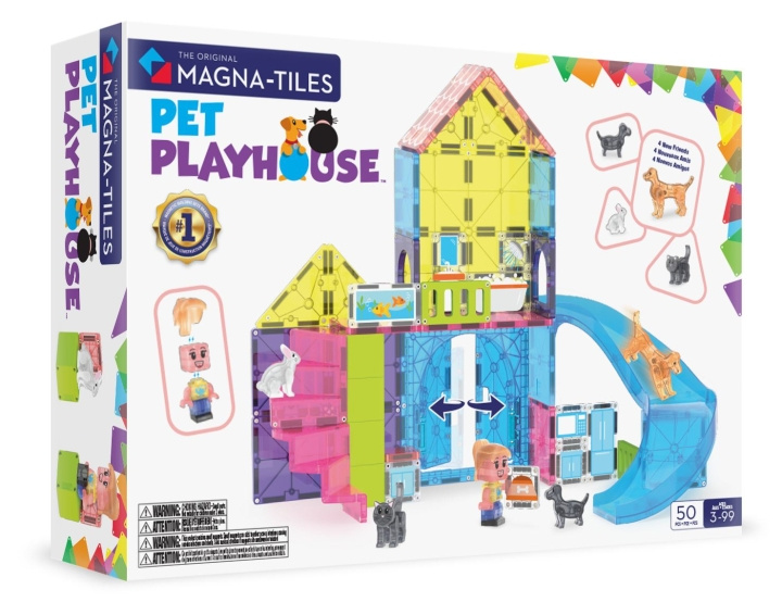 Magna Tiles Magna-Tiles - Lemmikkieläinten leikkimökki 50 kpl (90354F) ryhmässä LELUT, TUOTTEET LAPSILLE JA VAUVOILLE / Leikkikalut, Askartelu &Pelit / Rakennuslelut / Rakennuspalikat @ TP E-commerce Nordic AB (D27973)