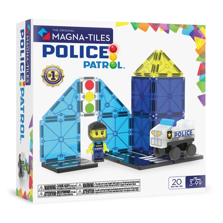 Magna Tiles Poliisipartio™ 20 palan setti (90353) ryhmässä LELUT, TUOTTEET LAPSILLE JA VAUVOILLE / Leikkikalut, Askartelu &Pelit / Rakennuslelut / Rakennuspalikat @ TP E-commerce Nordic AB (D27990)