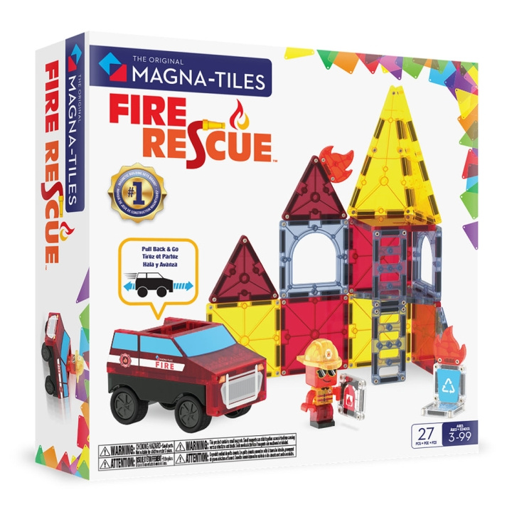 Magna Tiles Magna-Tiles - Fire Rescue™ 27 palan setti (90360) ryhmässä LELUT, TUOTTEET LAPSILLE JA VAUVOILLE / Leikkikalut, Askartelu &Pelit / Rakennuslelut / Rakennuspalikat @ TP E-commerce Nordic AB (D27992)