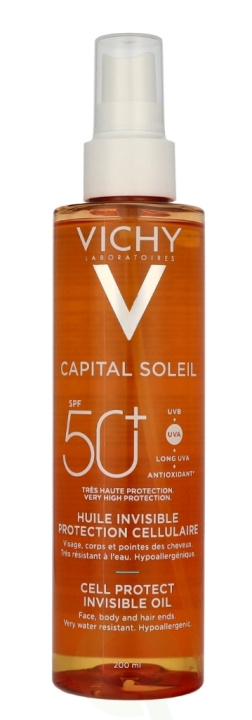 Vichy Capital Soleil Cell Protect Invisible Oil SPF50+ 200 ml ryhmässä KAUNEUS JA TERVEYS / Ihonhoito / Rusketus / Aurinkosuoja @ TP E-commerce Nordic AB (D28111)